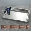 Forma Quadrada Retangular de Aço Inoxidável Extra Grande 100*65 Bandeja para Arroz Cozido no Vapor Bandeja para Churrasco Bandeja para Peixe Assado Bandeja para Uso Comercial em Banquetes