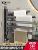 Toallero giratorio para baño, sin agujeros, con múltiples postes, para colgar toallas de baño, montado en la pared, para esquina de baño