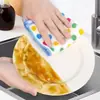 Paño de Limpieza Punteado para Cocina, Paño para Lavar Platos que No Absorbe Fácilmente el Aceite, Toalla de Limpieza Absorbente para Uso Doméstico, Estropajo sin Pelusa