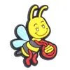 Abeja de Dibujos Animados Linda Parche de Goma Suave Pasador Ropa Papelería Accesorios DIY Decoración Plana Material de PVC