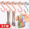 Suministro directo de fábrica gancho pequeño en forma de S para puerta de plástico gancho de cocina gancho creativo para baño sin clavos gancho S para ropa de armario
