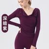 Camiseta Base Sexy com Decote Arredondado Top de Yoga para Mulheres, Puro Desejo, Ombro Normal, Versátil, Emagrecedor, Toque de Luxo, Camiseta Top para Fitness