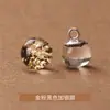 Polvo Dorado al por Mayor Botones de Jade de Resina para Hanfu Botones de Imitación para Traje Tang Qipao Cosidos a Mano Estilo Antiguo Cuentas Redondas Cuentas de Tendencia Nacional