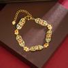Pulsera de oro de arena método antiguo marea nacional estilo étnico próspero Ruyi joyería hueca joyería Joker femenina de temperamento suministro al por mayor