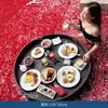 Bandeja Flutuante para Piscina de Villa Casual Prato de Jantar para B&B de Celebridade da Internet Café da Manhã Hotel Chá da Tarde Cesta de Rattan