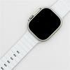 Para Apple Watch Ultra 8ª Geração Pulseira Marinha Bicolor 49mm Relógio de Silicone com Anel Duplo