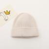 Gorro infantil de lana de color liso, sencillo, de moda de otoño e invierno, para niños y niñas, informal, combinable, cálido, de punto