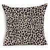 Funda de Almohada con Estampado de Leopardo Animal Popular Transfronteriza Amazon Felpa Corta Cojín Lumbar para Sofá del Hogar