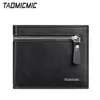 Billetera Corta de Color Sólido Casual para Hombre Bolsillo Frontal Moda Cremallera Ultradelgada Ranura para Billetes Grandes Ranuras Múltiples para Tarjetas Portatarjetas de Monedas de Negocios