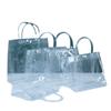 Bolso de mano transparente de pvc logotipo personalizado bolsa de regalo plástico té con leche hebilla oculta boda bolsa de embalaje de dulces personalizada