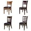 Silla de comedor para tienda de té de burbujas tienda de postres restaurante informal silla de madera maciza silla de comedor de madera maciza para el hogar fábrica de resistencia