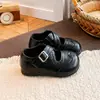 Zapatos Mary Jane Pequeños de Cuero Estilo Casual Retro Anti-Caída con Hebilla Cruzada 2026 Otoño Nuevas Llegadas Zapatos Individuales Pequeños para Niñas