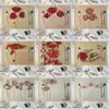 Jogo americano de mesa de jantar com estampa floral Tapete de mesa europeu Utensílios de cozinha Guardanapo de mesa ocidental Porta-copos LOGOTIPO