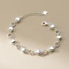 Pulsera de Tobillo Nalan Plata 990 Fresca y Dulce Estilo Ins Diseño de Nicho Sentido Exquisito Corona de Cáñamo Amorosa S7724