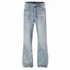 Jeans Masculino Americano High Street Corte Reto Slim Novo Estilo Marca Tendência Perna Larga Solto Emagrecedor Calças Compridas Roupa Masculina