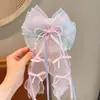 Princesa del Valle de los Lirios Estilo Lolita Falda Abullonada con Accesorio para el Cabello de Lazo Oversize, Adorno para el Cabello Fresco Estilo Bosque Primavera y Verano con Borlas