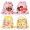 Bolsa de Tela No Tejida con Forma de Rosquilla y Corazón Wf106, Bolsa Promocional para Regalos, Bolsa con Cordón para Almacenamiento de Decoraciones de Postres