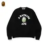 Moletom fino de terry para comércio exterior transfronteiriço, para homens e mulheres, estação outono, com estampa de letras homem-macaco e camuflagem, caimento solto, gola redonda, pulôver, moderno