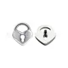 Aleación de Titanio F136 Cerradura Concéntrica Corazón Llave Clavo para Hélice de Oreja Clavo para Labio 0.9 Rosca Interna G23 Joyería de Titanio para Piercings Clavo de Oreja