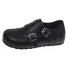 Sapatos Birkenstock esculpidos em estilo retrô para mulheres, novo modelo outono 2026, mocassins com fivela brogue, tênis de treino alemães da moda, sapatos de solado único