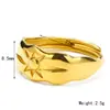 Estilo INS transfronterizo lujo ligero alta calidad variedad anillo abierto de acero de titanio femenino nicho temperamento anillo chapado en oro ajustable