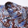 2023 Nova Camisa Casual de Manga Curta Floral Masculina Transfronteiriça Moda Caju Flor Lapela Solta Tamanho Grande Camisa para Homens
