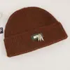 Gorro de punto estilo coreano con un pequeño patrón floral, hecho con tejido de mezcla de lana, diseñado para mujeres, adecuado para otoño e invierno, proporcionando calidez, grosor y protección para los oídos, y con un diseño moderno.