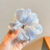Lazo Dulce Intestino Grueso Banda para el Cabello para Mujer, Cuerda para el Cabello con Flor de Estilo Coreano de Gran Tamaño, Banda Elástica, Pañuelo Cuadrado de Alta Gama, Accesorio para el Cabello Diadema