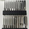 Kit de Pontas de Chave de Fenda Xinshili 22 Peças Material Métrico e Polegada Material S2 Jateamento e Tratamento de Vermelhidão Opcional