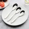 Vajilla para el hogar cuchara de acero inoxidable cuchara cuchara cuchara cuchara para comer de niños cuchara de postre forma simple y duradera