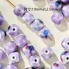 Acessórios de Joias Tecidos Contas Soltas de Cerâmica Bola com Esmalte de Flor Furo Grande Material para Pulseira Estudante Feminina Pulseira Redonda DIY
