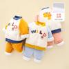 Conjunto de Ropa Cálida para Bebé de Tres Capas Acolchado de Algodón Chaqueta Acolchada de Algodón para Niños Pantalones Acolchados de Algodón Ropa Acolchada de Algodón para Bebé Otoño e Invierno Ropa Engrosada para Niños y Niñas