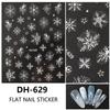 Redanco nuevo serie de explosiones 3D hielo y nieve copo de nieve pegatinas de uñas pegatinas de uñas adhesivas al por mayor DH-626