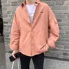 Ins Camisa de Herramientas de Manga Larga de Verano para Hombre Joven Holgada Estilo Hong Kong Top de Manga Larga Verde Militar Ropa Exterior Camisa de Moda
