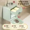 Caja para pañuelos de baño, caja para papel higiénico impermeable sin perforaciones, estante de almacenamiento para rollos de papel higiénico montado en la pared del baño