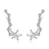Pinduoduo Mano Rápida Osa Mayor Pendientes Distintivos de Circonita Moda Femenina Versátil Estrella de Cinco Puntas Pendientes Elegantes Joyería para Orejas