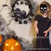Decoraciones de Halloween Negras Transfronterizas 24 Incluyendo Calabaza de Madera Fantasma Sombrero de Bruja Araña Murciélago Colgante Decorativo