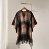 Nuevo Abrigo Largo Vintage de Alta Gama con Borlas para Otoño/Invierno 2026, Ropa Exterior para Mujer Transfronteriza