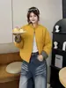 Jaqueta Padded Patchwork Color Block Estilo Coreano Atacado Feminina 2026 Outono/Inverno Nova Alta Qualidade Solta Casual Versátil Casaco de Algodão