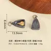 Plata de Ley 925 Bolsa Taiyi Bagua Cruz Vajra Maza Tara Verde Colgante Vintage Encanto Accesorios DIY