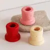 Resina Epoxi Corazón Cilíndrico Trapezoidal Mesa DIY Aromaterapia Yeso Portavelas Base Adorno Molde de Silicona