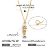 Joyería de Acero Inoxidable Jieding para Vacaciones en la Playa para Mujeres, Collar de Perlas de Agua Dulce de Acero de Titanio de Alta Gama, Cadena Ligera de Lujo para Clavícula