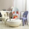 Silla de Comedor Nórdica Moderna Simple Apilable Taburete de Escritorio para Dormitorio Económico Taburete de Escritorio para Negociación Silla de Plástico para el Hogar