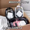 Bolsa de Cosméticos Transparente para Cable de Datos, Protección para la Gestión de Cables de Cargador Digital de Viaje, Bolsa Portátil Organizadora Multiusos Visual