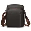 Bolso cruzado para hombre de cuero genuino, estilo nuevo, bolso de hombro de cuero de gran capacidad para viajes de negocios y uso diario, bolso moderno y casual para hombre