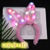 Orejas de Conejo de Peluche Brillantes de 14 Luces Diadema Linda Juguete Emprendedor Parpadeante para Mercado Nocturno Infantil Regalo para Puesto Callejero