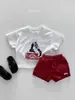 Camiseta Top de Manga Curta de Verão Estilo Coreano Ins com Estampa de Pato Desenho Animado Cor Sólida Respirável Versátil Roupa Infantil para Meninos e Meninas t