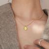 Collar de Piedra Ovalada Vintage Esmeralda Francesa para Mujer Nicho Lujo Alto Lujo Ligero Personalizado Versátil Nuevos Accesorios