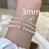 Pulsera de Plata de Ley S925 Perla Shijia Zhengyuan Moda Lujo Ligero Nicho Elegante Francés Pulsera de Perlas Imitación de Alta Gama