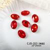 Nuevo Estilo Puntos Rojos Grandes Espalda Puntiaguda Diamante Suelto Accesorios para Uñas Arte al por Mayor Forma de Corazón Inclinada Tira Larga Decoraciones Tridimensionales Desgastables para Uñas